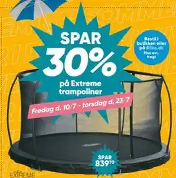 Bilka SPAR 30% på Extreme trampoliner tilbud