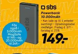 Bilka Powerbank 10.000mAh tilbud