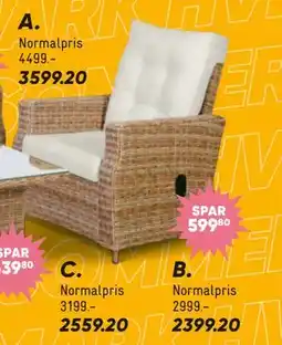 Bilka Gotland loungestol med justerbar ryglæn tilbud