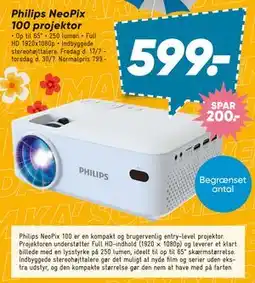 Bilka Philips NeoPix 100 projektor tilbud