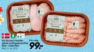 Bilka De Danske Familiegårde kyllingebrystfilet eller -inderfilet tilbud
