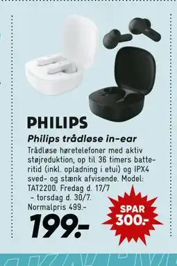 Bilka Philips trådløse in-ear tilbud
