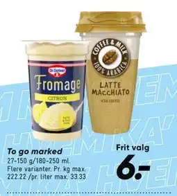 Bilka To go marked tilbud