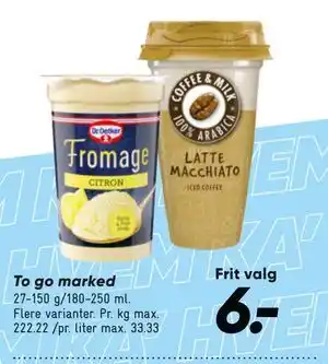 Bilka To go marked tilbud