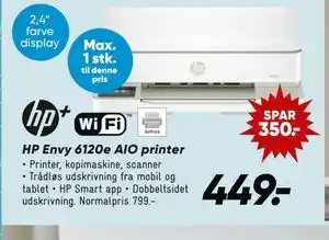 Bilka HP Envy 6120e AIO printer tilbud