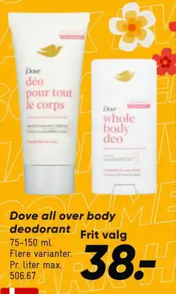 Bilka Dove all over body deodorant tilbud