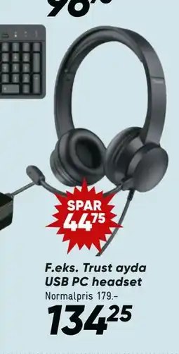 Bilka Trust ayda USB PC headset tilbud