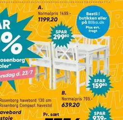 Bilka Rosenborg havebord 130 cm tilbud
