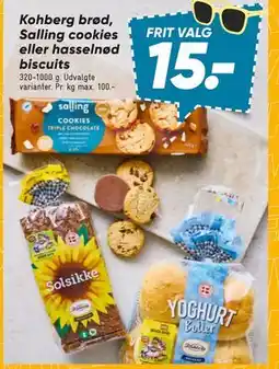 Bilka Kohberg brød, Salling cookies eller hasselnød biscuits tilbud