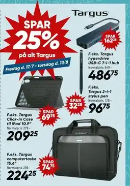 Bilka SPAR 25% på alt Targus tilbud