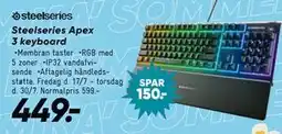 Bilka Steelseries Apex 3 keyboard tilbud