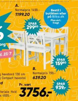 Bilka Rosenborg Compact havestol tilbud