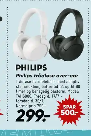 Bilka Philips trådløse over-ear tilbud