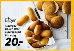 Bilka 4 burgerboller eller 6 pølsebrød tilbud