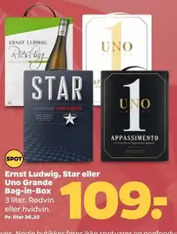 Netto Ernst Ludwig, Star eller Uno Grande Bag-in-Box tilbud