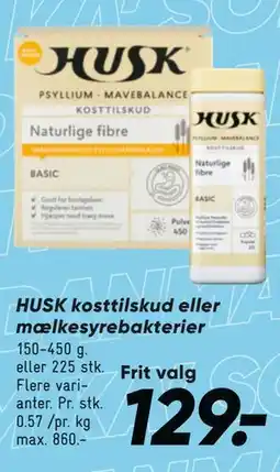 Bilka HUSK kosttilskud eller mælkesyrebakterier tilbud
