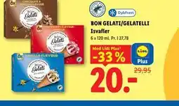 Lidl BON GELATI/GELATELLI Isvafler, App-pris tilbud