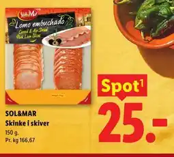 Lidl SOL&MAR Skinke i skiver tilbud