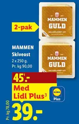 Lidl MAMMEN Skiveost tilbud