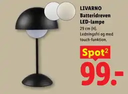Lidl Livarno Batteridreven LED-lampe tilbud