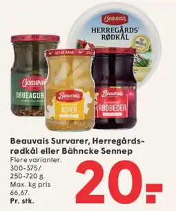 SPAR Beauvais Survarer / Herregårds-rødkål / Bähncke Sennep tilbud