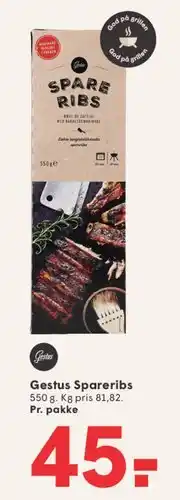 SPAR Gestus Spareribs tilbud