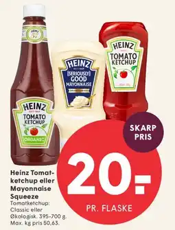SPAR Heinz Tomatketchup eller Mayonnaise Squeeze tilbud