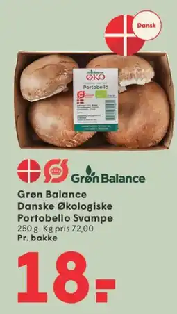 SPAR Grøn Balance Danske Økologiske Portobello Svampe tilbud