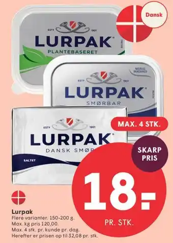 SPAR Lurpak tilbud