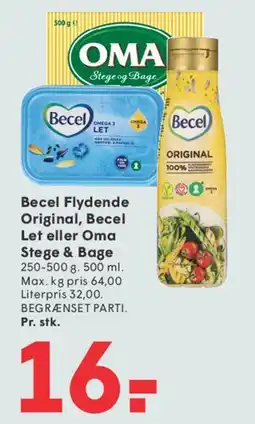 SPAR Becel Flydende / Becel Let / Oma Stege & Bage tilbud