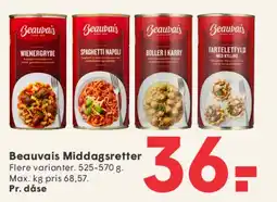 SPAR Beauvais Middagsretter tilbud