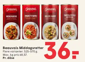 SPAR Beauvais Middagsretter tilbud