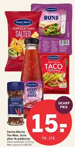 SPAR Santa Maria Tex Mex, Asia eller Krydderier tilbud