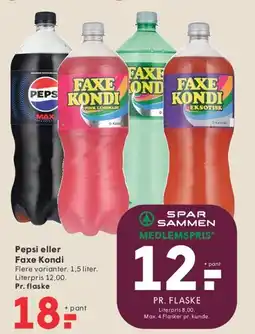 SPAR Pepsi eller Faxe Kondi tilbud