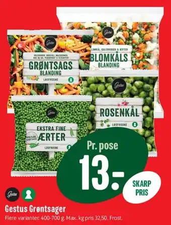Min Købmand Gestus Grøntsager tilbud