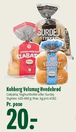 Min Købmand Kohberg Velsmag Hvedebrød tilbud