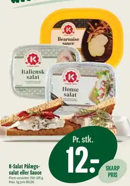 Min Købmand K-Salat pålægssalat eller Sauce tilbud