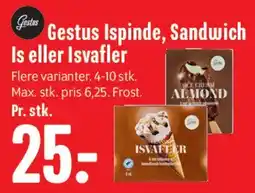 Min Købmand Gestus Ispinde, Sandwich Is eller Isvafler tilbud