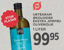 MENY Urtekram økologisk ekstra jomfru olivenolie 1 liter tilbud