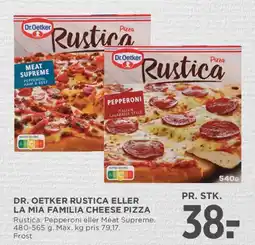 MENY Dr. Oetker Rustica / La Mia Familia - cheese pizza tilbud