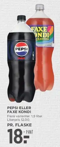 MENY Pepsi eller Faxe Kondi tilbud