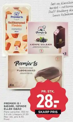 MENY Premier Is - is i bæger, ispinde eller isbar tilbud