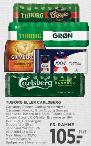 MENY Tuborg eller Carlsberg tilbud