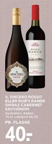 MENY Il Sincero Rosso eller Rob's Range tilbud