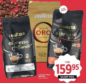 MENY Lavazza hele bønner tilbud