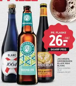 MENY Jacobsen, Grimbergen eller 1664 Blanc tilbud