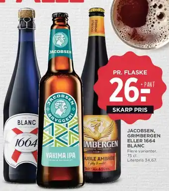 MENY Jacobsen, Grimbergen eller 1664 Blanc tilbud