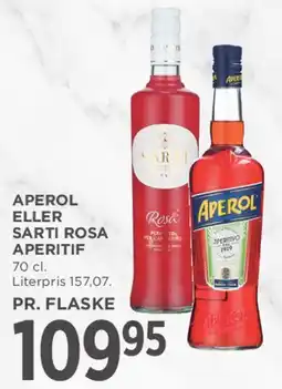MENY Aperol eller Sarti Rosa Aperitif tilbud