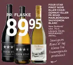 MENY Four Star / På Road - udvalgte vine tilbud