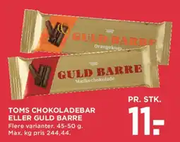 MENY Toms chokoladebar / Guld Barre tilbud